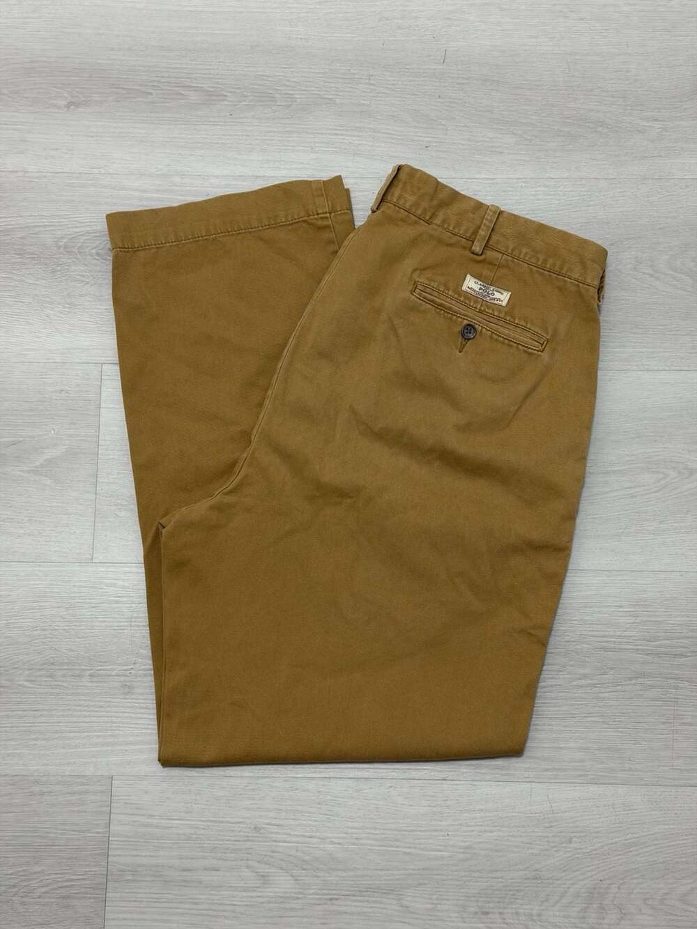 Polo Ralph Lauren Classic Chino Flat Front Khaki Pants Brown 34x30